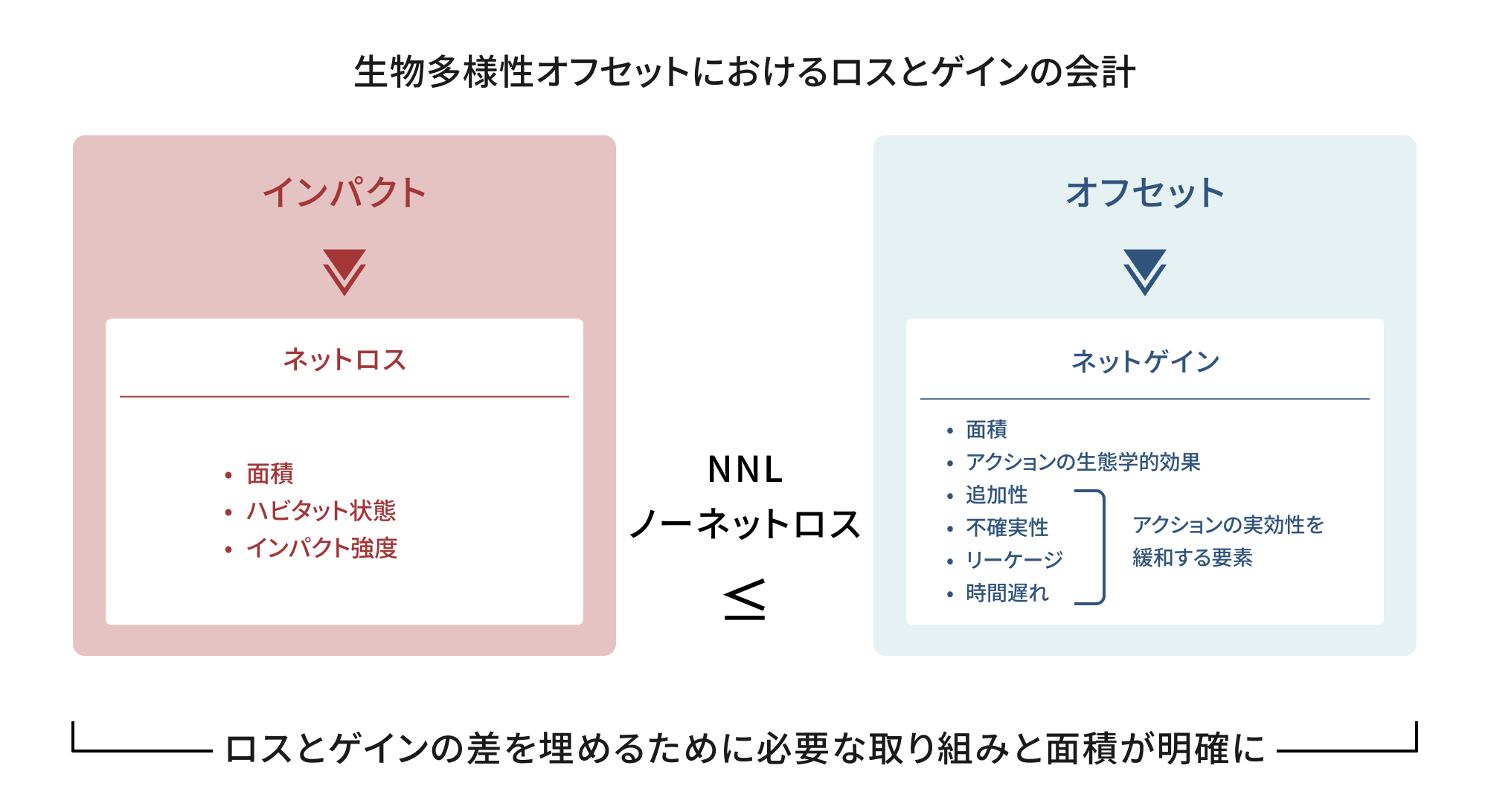 生物多様性オフセットにおけるロスとゲインの会計